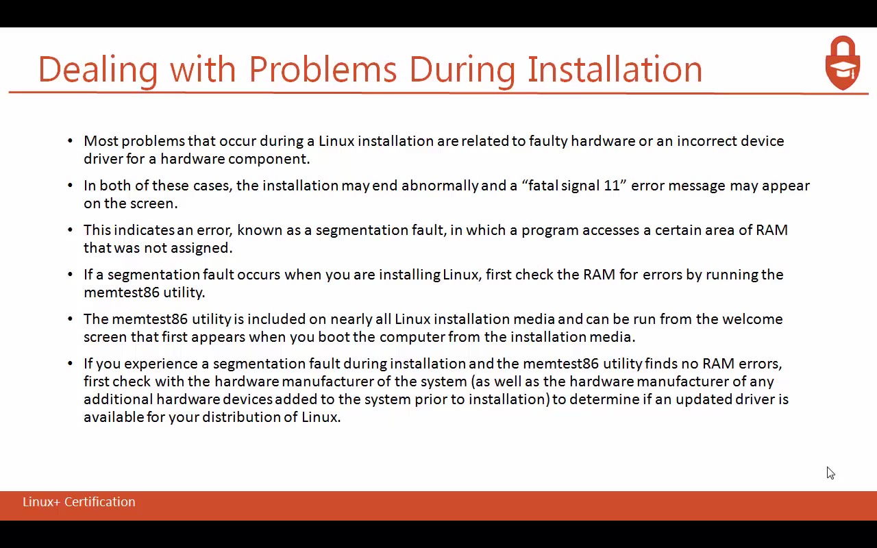 Installing a linux server distribution